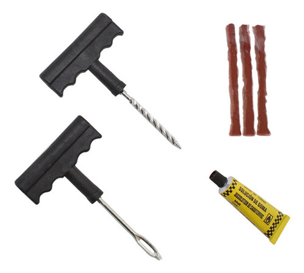 Kit Repara Pinchazos Con Tarugos Cubierta Sin Camara 0
