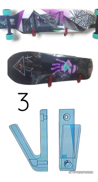 Soporte Rack Gancho Colgar Skate Long Boards . Nuevo Diseño 0