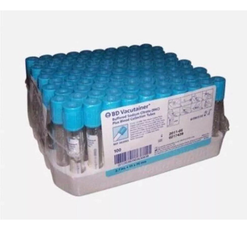 100 Tubos Vacutainer Con Citrato De Sodio De 2,7ml. Prp 0