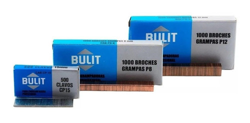Grampas P8 + P12 + Clavos Para Engrampadora Clavadora Bulit 0