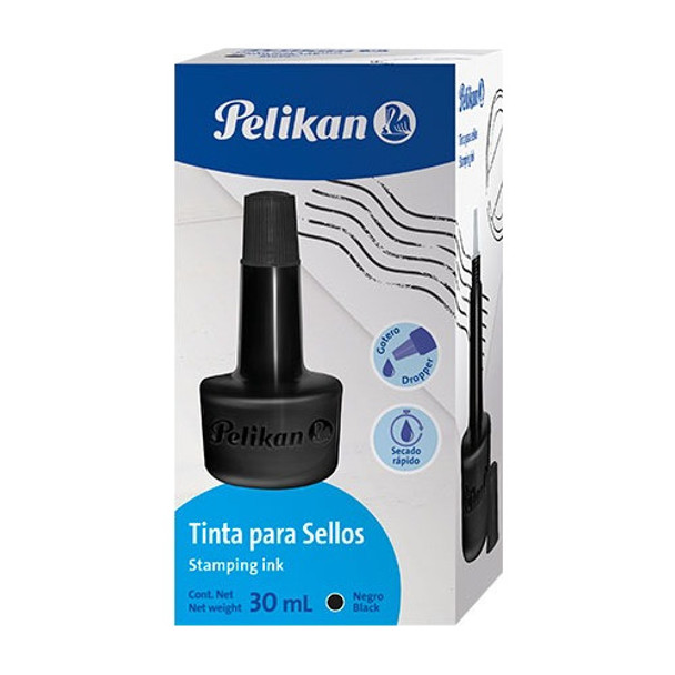 Tinta Para Sellos De Goma 4k Negra 28cc Pelikan (x4) 0