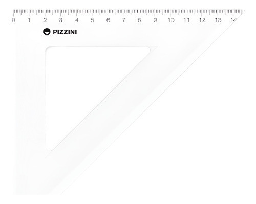 Escuadra Escolar Pizzini 15cm 45º Acrílico Dibujo Tecnico C 0