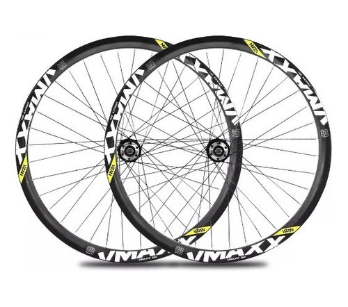 Roda 2 Aro Preto Vzan Vmaxx Aro 26 Montado Parede Dupla 0