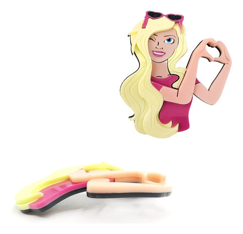 Aplique Acrílico Curvado - Fashion Girls Barb Coração 0