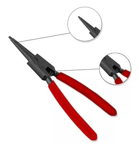 Alicate Para Aneis Internos Bico Reto, 150 Mm Mtx 0