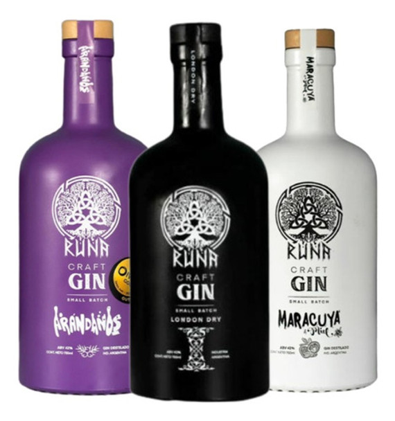 Gin Artesanal Runa Arándanos + Maracuyá + Enebro 750ml Combo 0