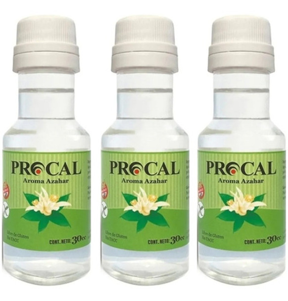 Esencia Agua De Azahar Aroma Procal Libre De Gluten 30cc X 3 0