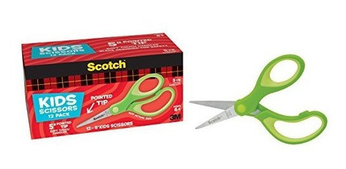 Scotch Tijeras Para Niños Puntiagudas De 5 Pulgadas De Tact 0