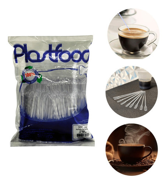 Pazinha Mexedor De Café 8 Cm C/ 500 Plastfood. 0 Pazinha Mexedor De Café 8 Cm C/ 500 Plastfood. 0