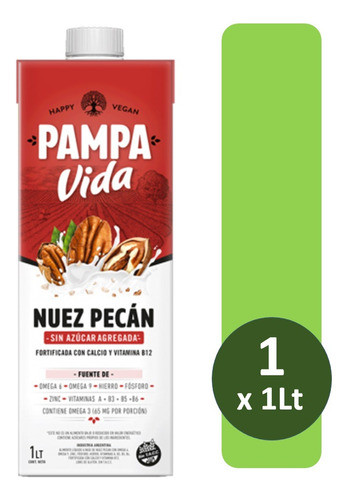 Leche De Nuez Pecan 1lt X Pampa Vida 0