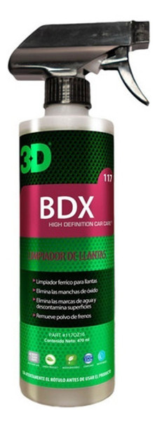 3d Bdx Limpiador De Llantas Ferrico 500cc 0