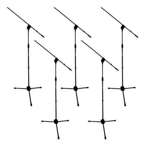 Kit 5 Pedestal Microfone Girafa Metal Profissional Dstands 0