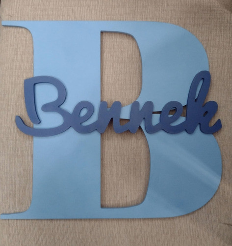 Nombre Con Inicial Pintado Letra Con Nombre 40cm Altura Mdf 0