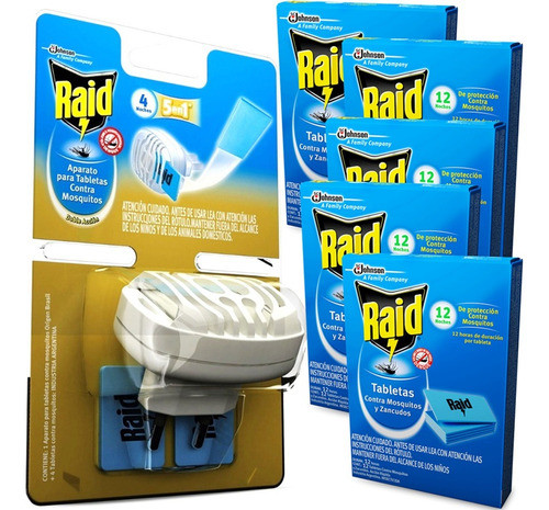 Tabletas Para Mosquitos Raid X 60 Y Aparato Que Se Enchufa 0
