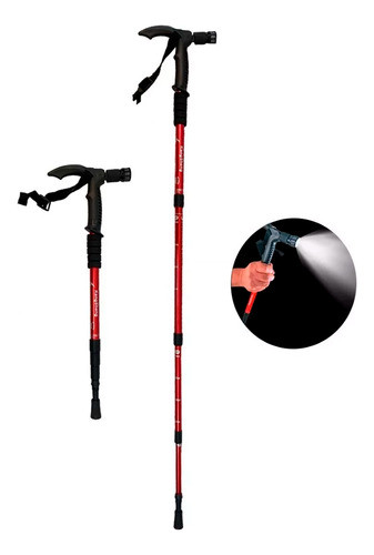 Baston De Trekking Con Linterna Senderismo Montaña Gz102 0
