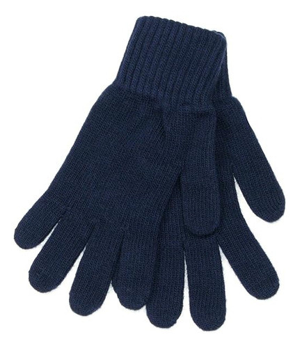 Guantes De Lana Azul Marino Colegial Lisos Lana Puño No Magi 0