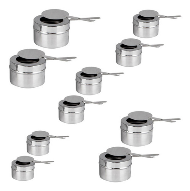 10 Fogareiros Acendedor Espiriteira Em Aço Inox P Rechaud 0