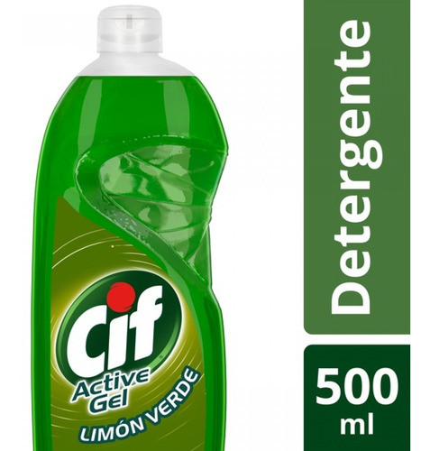 Pack X 3 Unid Lavavajilla  Limon Verde 500 Ml Cif Deterg / 0