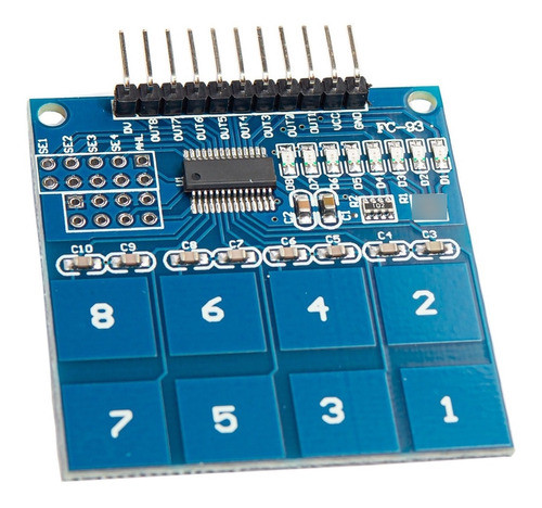 Sensor Capacitivo Ttp226 8 Canales Switch Touch Para Arduino 0