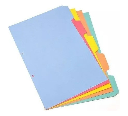 Separador Ambar Cartulina Oficio Surtido 5 Posiciones X 50 0