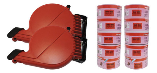 2 Expendedora De Números + 10 Rollos Num.x 1000 0