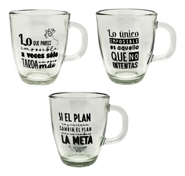 Taza Con Frases De  Vidrio - Full7x24 0