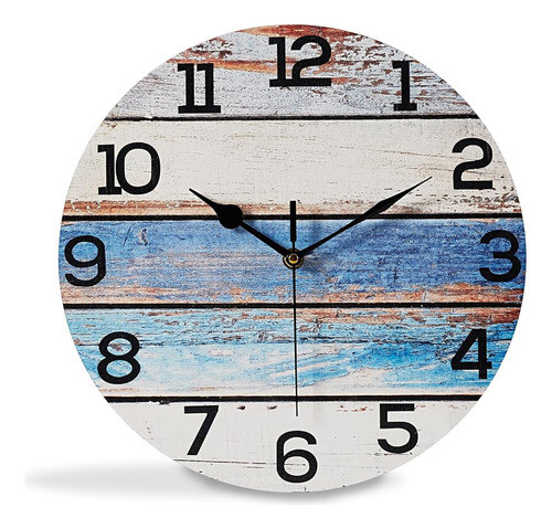 Yrudmbin Reloj De Pared Rústico Silencioso De 12 Pulgadas Qu 0