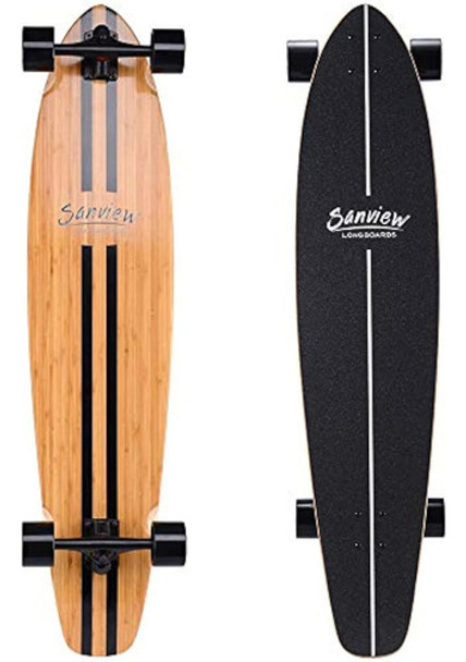 Sanview Bamboo Longboard Skateboard Cruiser For 0