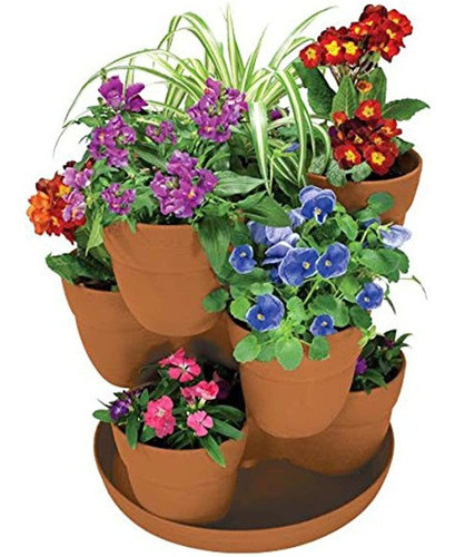 Maceta De Torre De Flores Apilable Emsco Bloomers - Capacida 0