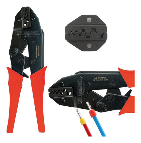 Alicate Prensa Crimpa Terminal Tubolar Ilhos 0.5 A 16mm-1un 0
