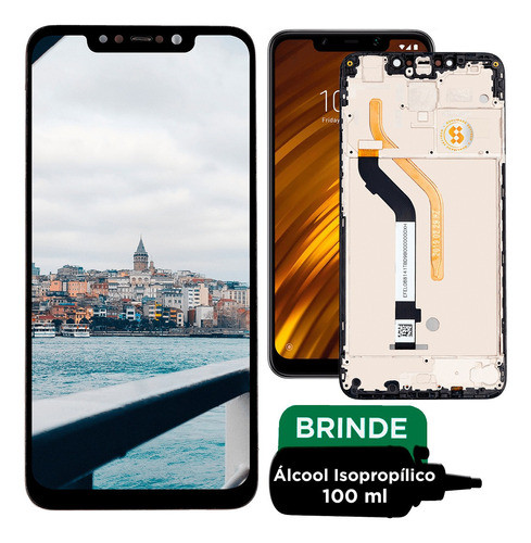 Tela Redmi Pocophone F1 Compatível Xiaomi Com Aro Nacional 0