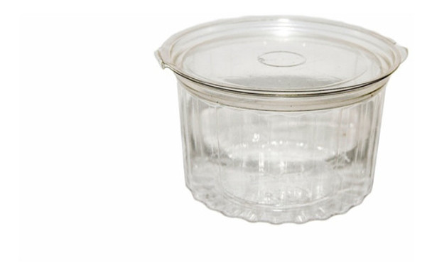 Pote Con Tapa Bisagra Cristal Grande Alto X 100 Unidades 0