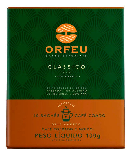 Kit Café Orfeu Drip Coffee Clássico Gourmet 40 Sachês 0