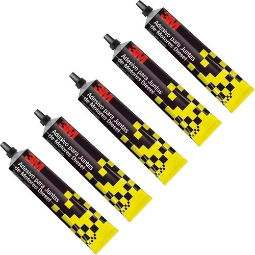 Kit 5x Adesivo Cola Junta De Motor Diesel 73g Original 3m 0