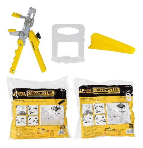 Kit Nivelador Separador Ceramicos Crossmaster Pinza + 200 Pc 0