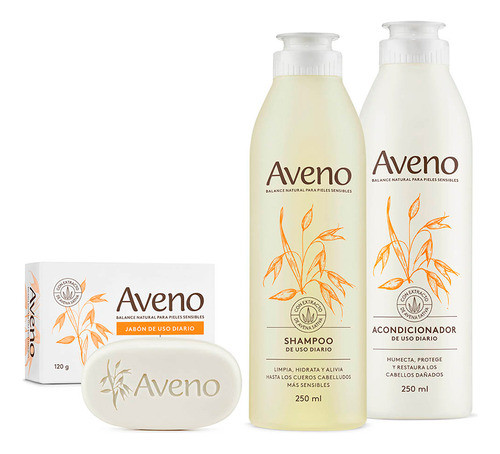 Combo Aveno Shampoo Acondicionador Jabon Avena 0