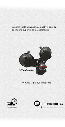 Ventosa Tripla 1,5 Polegadas Universal 0