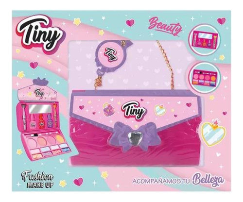 Set De Maquillaje Tiny Cartera Espejo Sombra Labial Esmalte 0