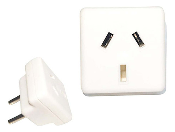 Adaptador Enchufe 3 Patas  Salida 2 Patas Color Blanco 0