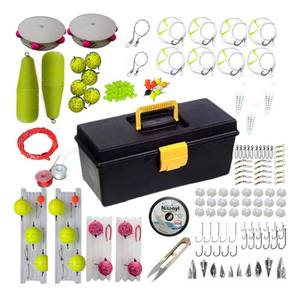 Combo Pejerrey Pesca Super Completo + Caja Con Bandeja Rio 0