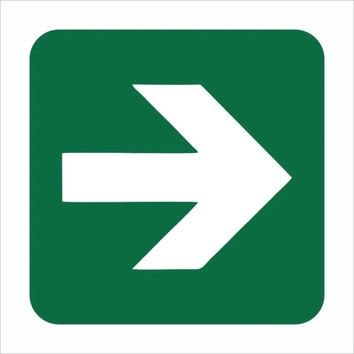 Cartel Indicador Flecha 14x14cm 0