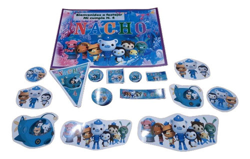 Adorno De Torta Topper  Personalizado Octonautas 0