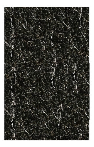 Pvc Marmolizado Negro Revestimiento - Placa De 3m2 0