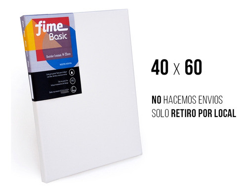 Bastidor Entelado Fime Linea Basic 40x60 Acrílico Oleo 0