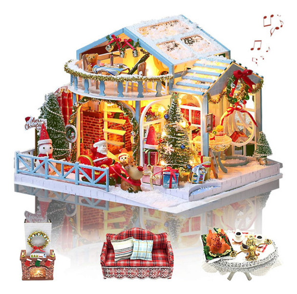 Kit De Casa De Muñecas En Miniatura Con Música Para Regalo 0