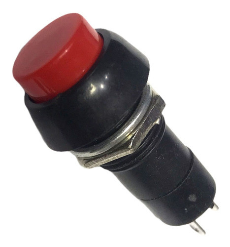 5 Unidades Pulsador Interruptor Redondo Rojo Chasis 1a 250v 0