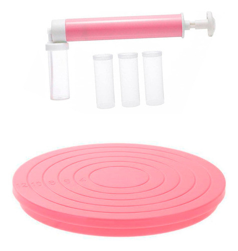 Mini Base Giratoria Para Cupcakes Con Aerógrafo Manual 0
