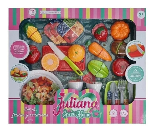 Juliana Set De Frutas Y Verduras Para Cortar Con Velcro 0