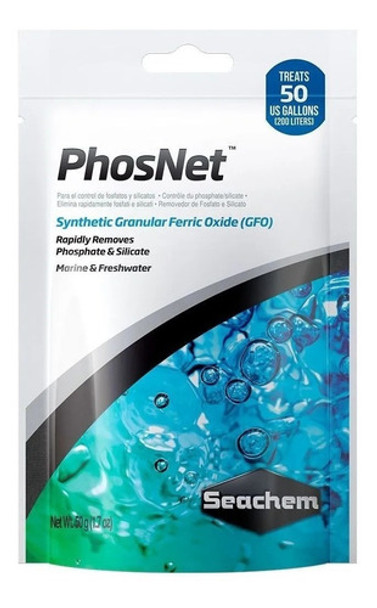 Seachem Phosnet 50g Elimina Fosfato Silicato Envíos 0