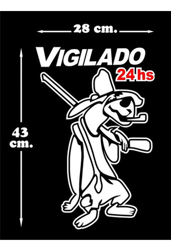 Calcomanía Camión Vigilado 24 Hs. 0